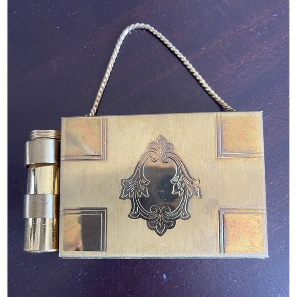 Vintage Zell Fifth Avenue Vanity Carryall Compact Coin & Lipstick Holder - Picture 2 of 9